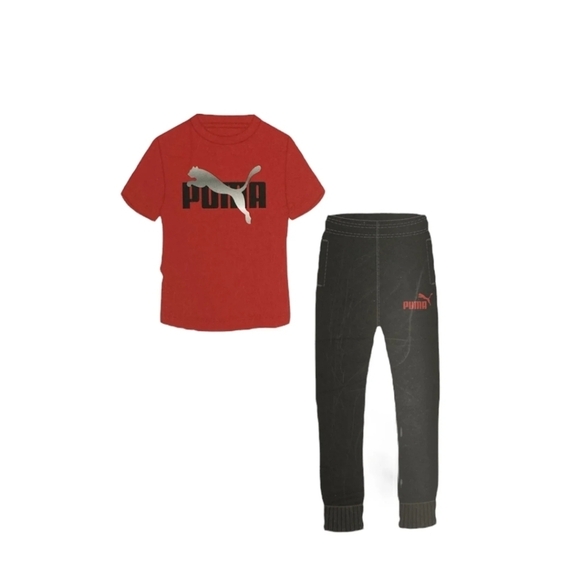 New Puma kids boys 2 PC Tee and jogger set - Picture 1 of 3